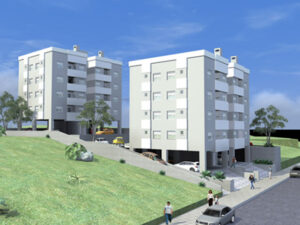 Construção de prédio residencial popular em Serafina Corrêa/RS, com foco em moradias acessíveis e infraestrutura de qualidade.